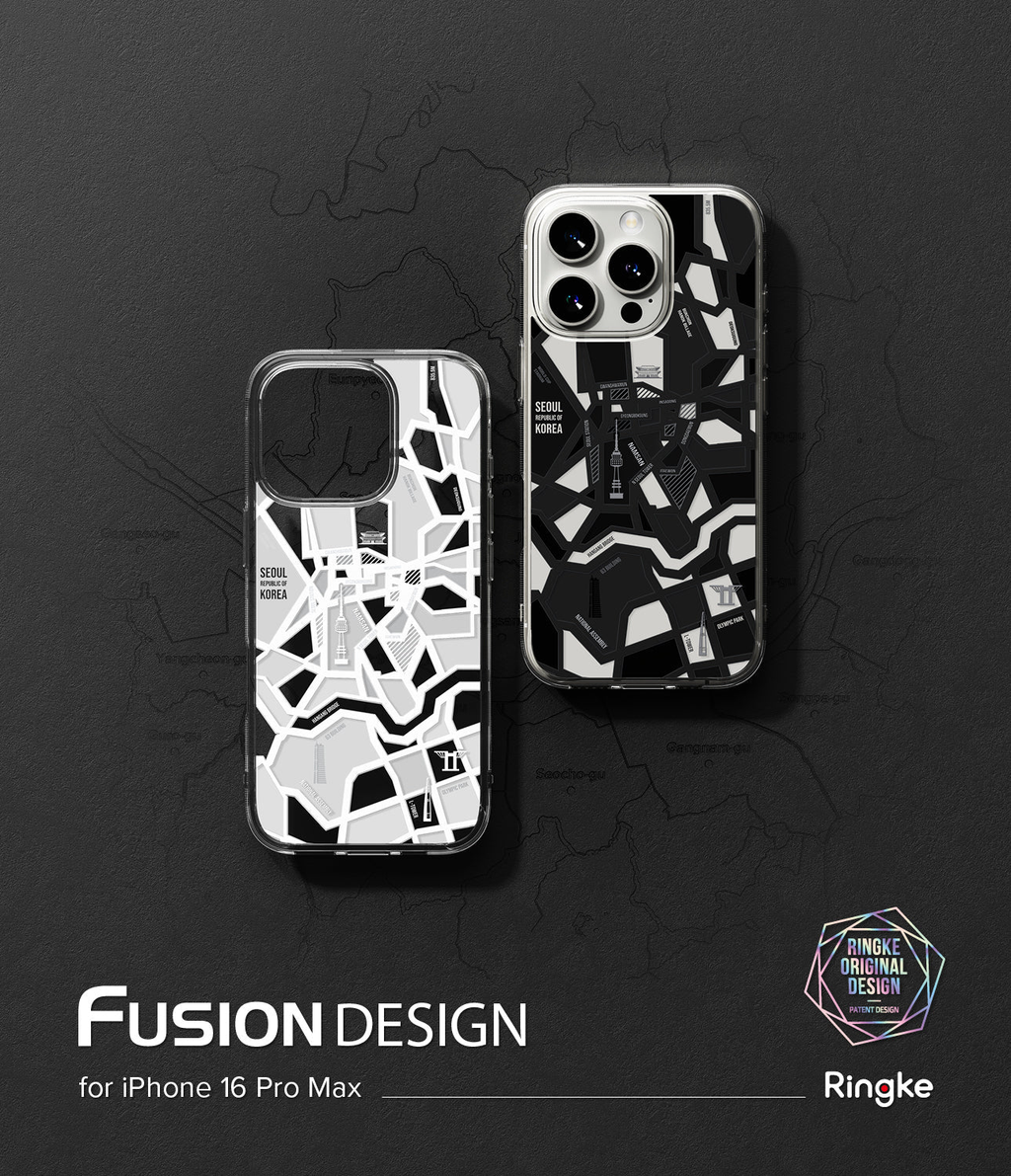 FUSION DESIGN SEOUL MAP BLACK - 16 Pro Max